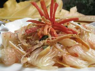 Bưởi trộn khô mực