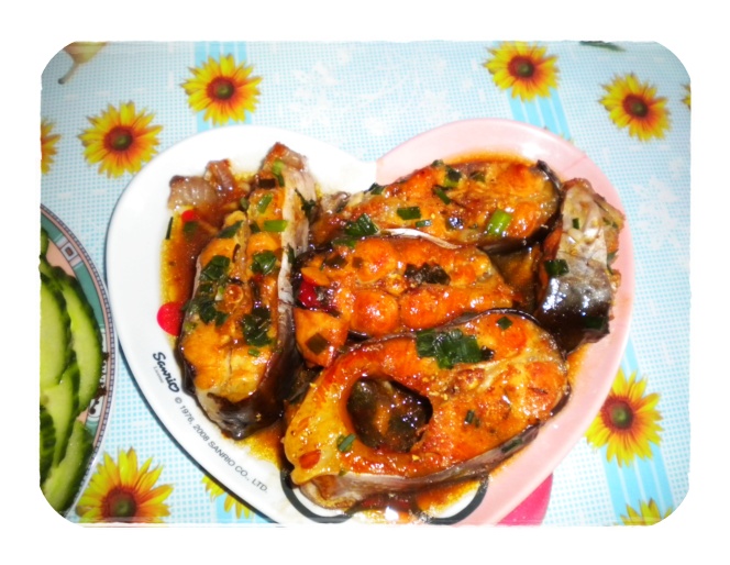 Cá bông lau kho dầu hào