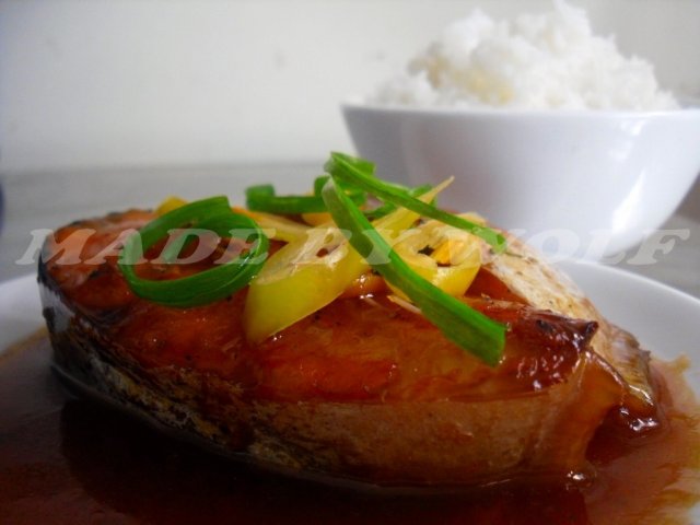 Cá bông lau kho tiêu