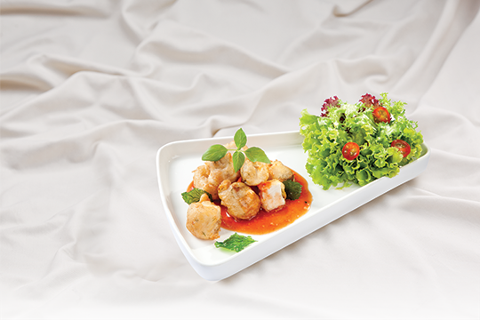 Cá chiên giòn xốt chanh ớt