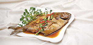 Cá chim rim gừng tỏi