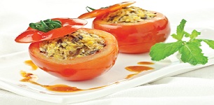 Cà chua nhồi đậu hũ