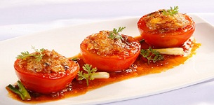 Cà chua nhồi thịt ghẹ