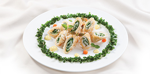 Cá cuộn cải chiên xù