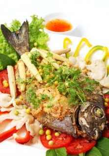 Cá dìa chiên bột giòn