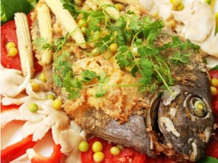 Cá dìa chiên bột giòn