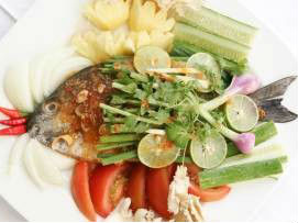 Cá dìa hấp nấm