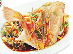 Cá điêu hồng hấp tàu xì