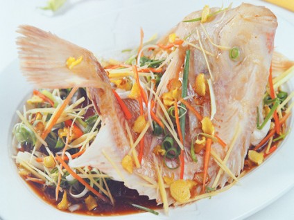 Cá điêu hồng hấp tàu xì