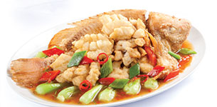 Cá điêu hồng xốt ngũ sắc