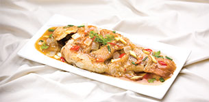 Cá điêu hồng xốt tương gừng