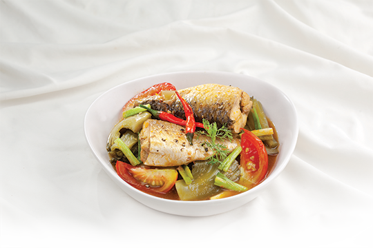 Cá đối kho cải chua