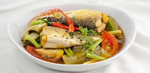Cá đối kho cải chua