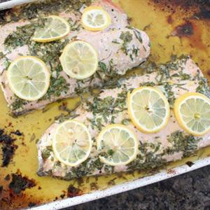 Cách làm cá hồi nướng chanh