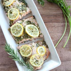Cách làm cá hồi nướng chanh