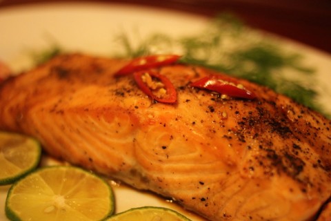 Cá hồi nướng tiêu đen