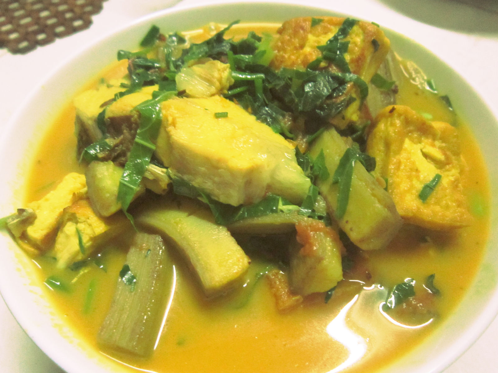 Cá nấu chuối đậu