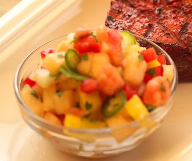 Cá ngừ nướng sốt cam