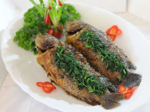 Cá rô nướng ớt
