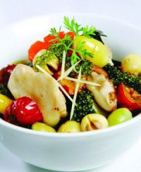 Cá sốt dầu hào rau củ