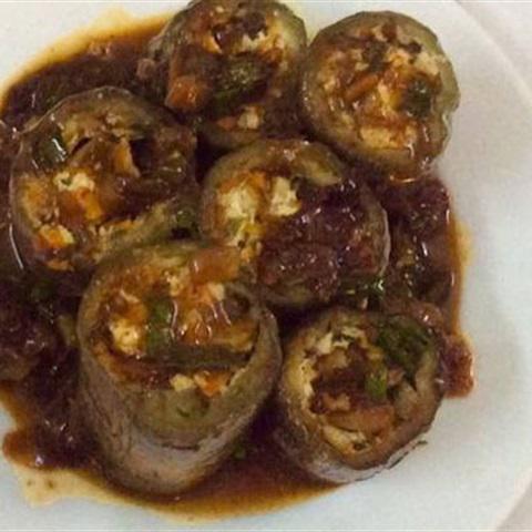 Cách làm cà tím chay nhồi đậu hũ