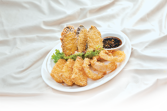 Cà tím đậu hũ chiên xù