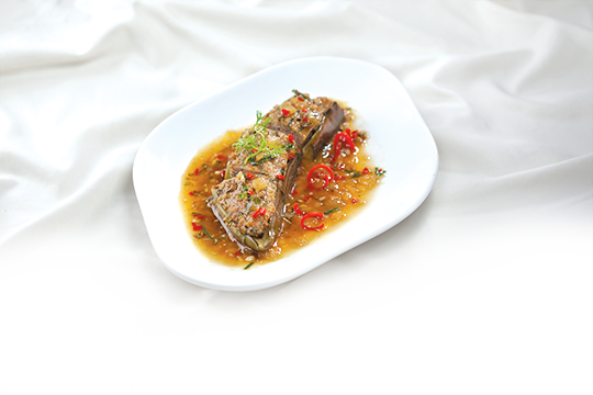 Cà tím hấp nước tương tỏi