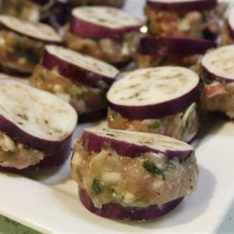 Cách làm cà tím nhồi thịt băm chiên