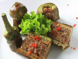 Cà tím nhồi thịt bò nướng