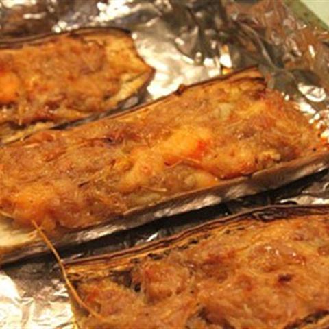 Cách làm cà tím nhồi tôm thịt