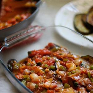 Cách làm cà tím nướng phô mai thịt xông khói