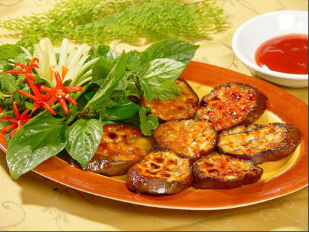 Cà tím nướng sa tế