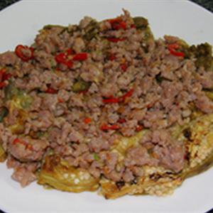 Cách làm cà tím nướng thịt bằm mỡ hành