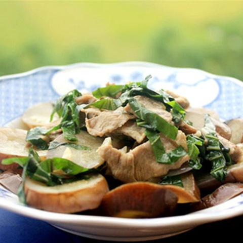 Cách làm cà tím xào lá lốt