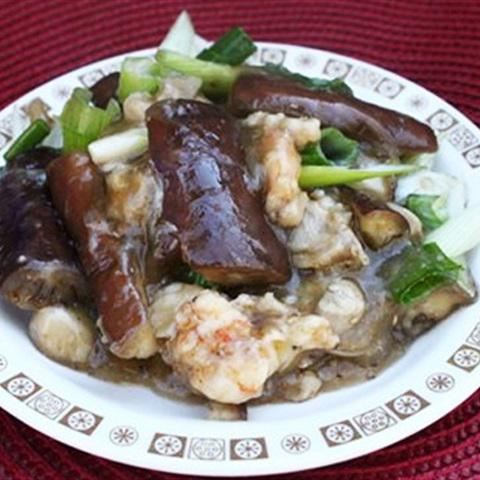 Cách làm cà tím xào tôm thịt