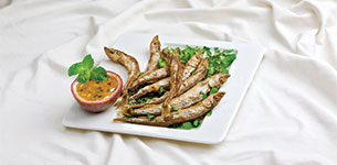 Cá trứng chiên giòn xốt chanh dây