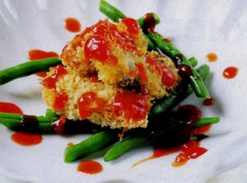 Cá trứng chiên xù