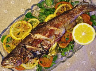 Cá tuyết nướng chanh