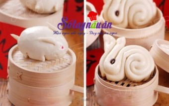 Cách làm bánh bao chay hình thỏ đón Trung thu – Bánh Trung thu