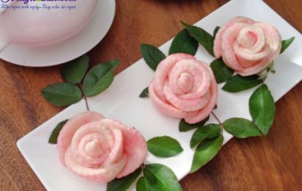 Cách làm bánh bao hoa hồng đẹp mắt
