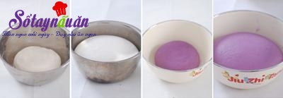 Cách làm bánh bao khoai lang tím đẹp mắt