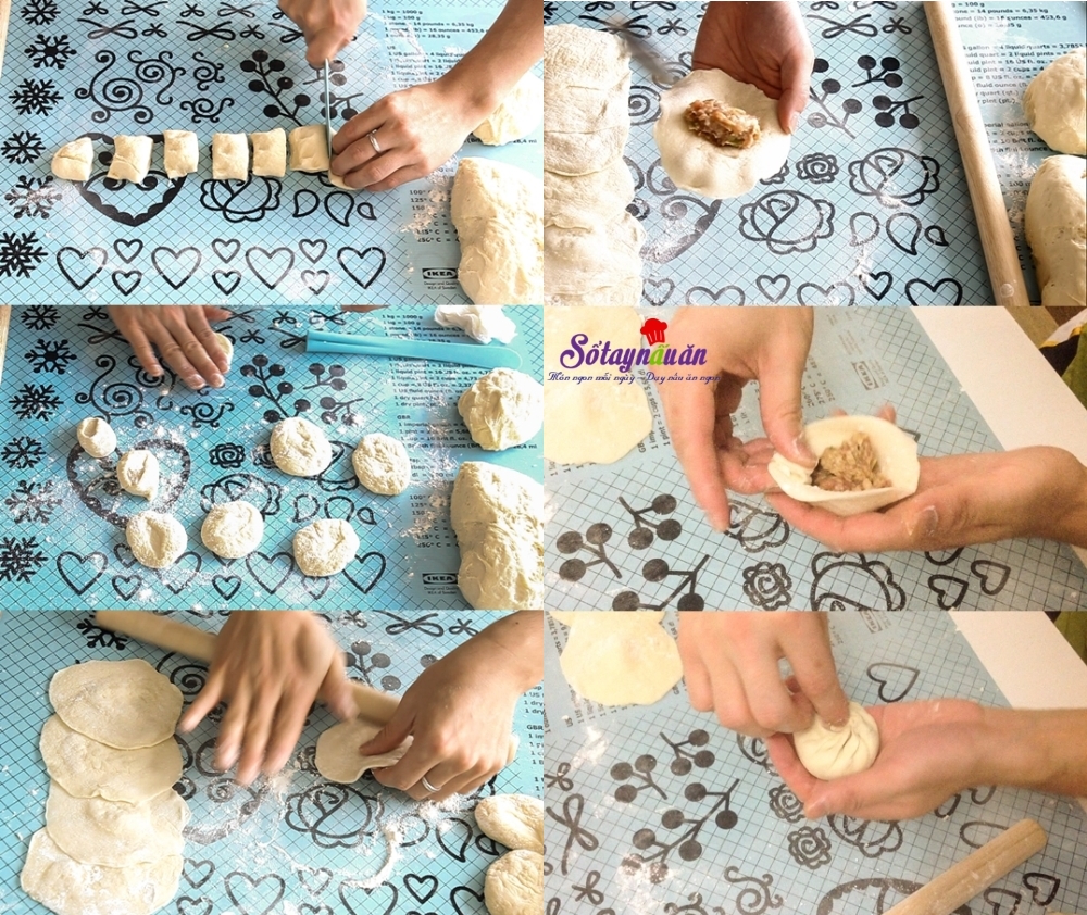 Cách làm bánh bao nhân thịt bắp cải