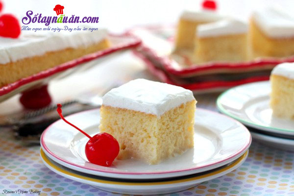 Cách làm bánh bông lan sữa mềm ngon ngây ngất