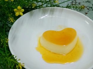 Cách làm bánh flan hình trái tim độc đáo