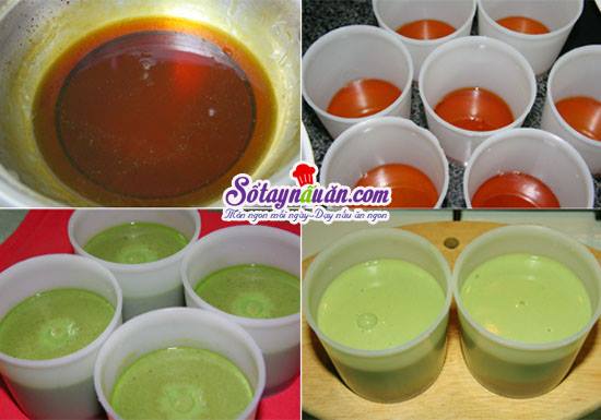 Cách làm bánh flan trà xanh cực đơn giản