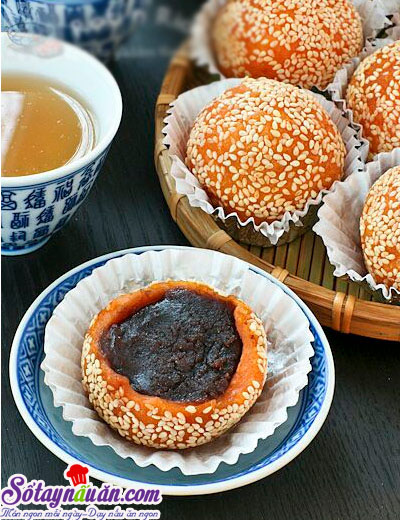 Cách làm bánh khoai lang nhân đậu đỏ siêu ngon,dễ làm