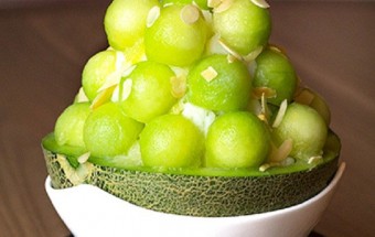 Cách làm bánh mousse dưa lưới giống Patbingsu Hàn Quốc