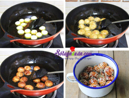 Cách làm bánh nếp tẩm đường xiên giòn ngon khó cưỡng