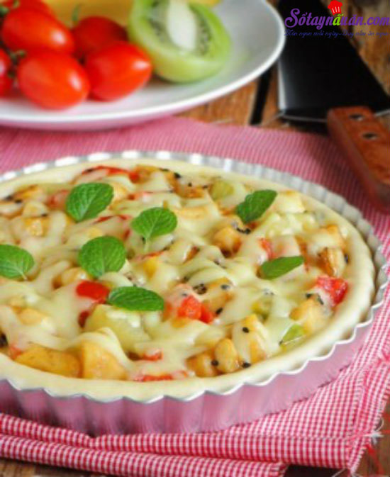 Cách làm bánh pizza hoa quả vừa ngon vừa lạ miệng