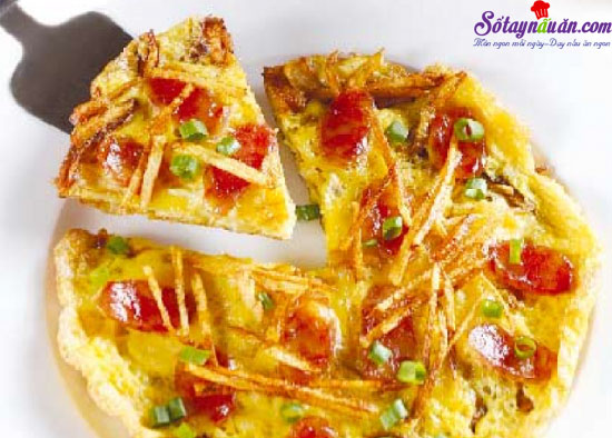 Cách làm bánh pizza khoai tây không cần lò nướng